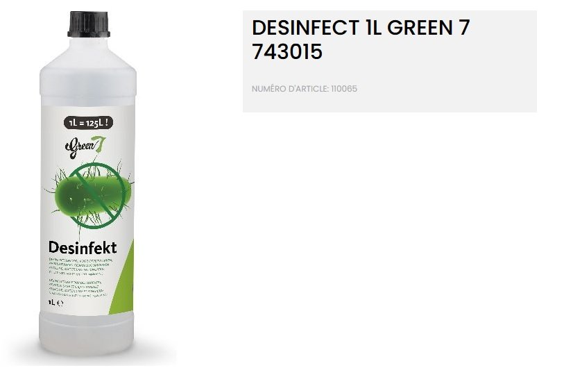 green 7 desinfect anit schimmel en bacteriën