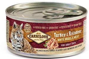 carnilove cat can turkey&reindeer 100gr